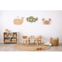 Rotan Wanddecoratie Subby met haken